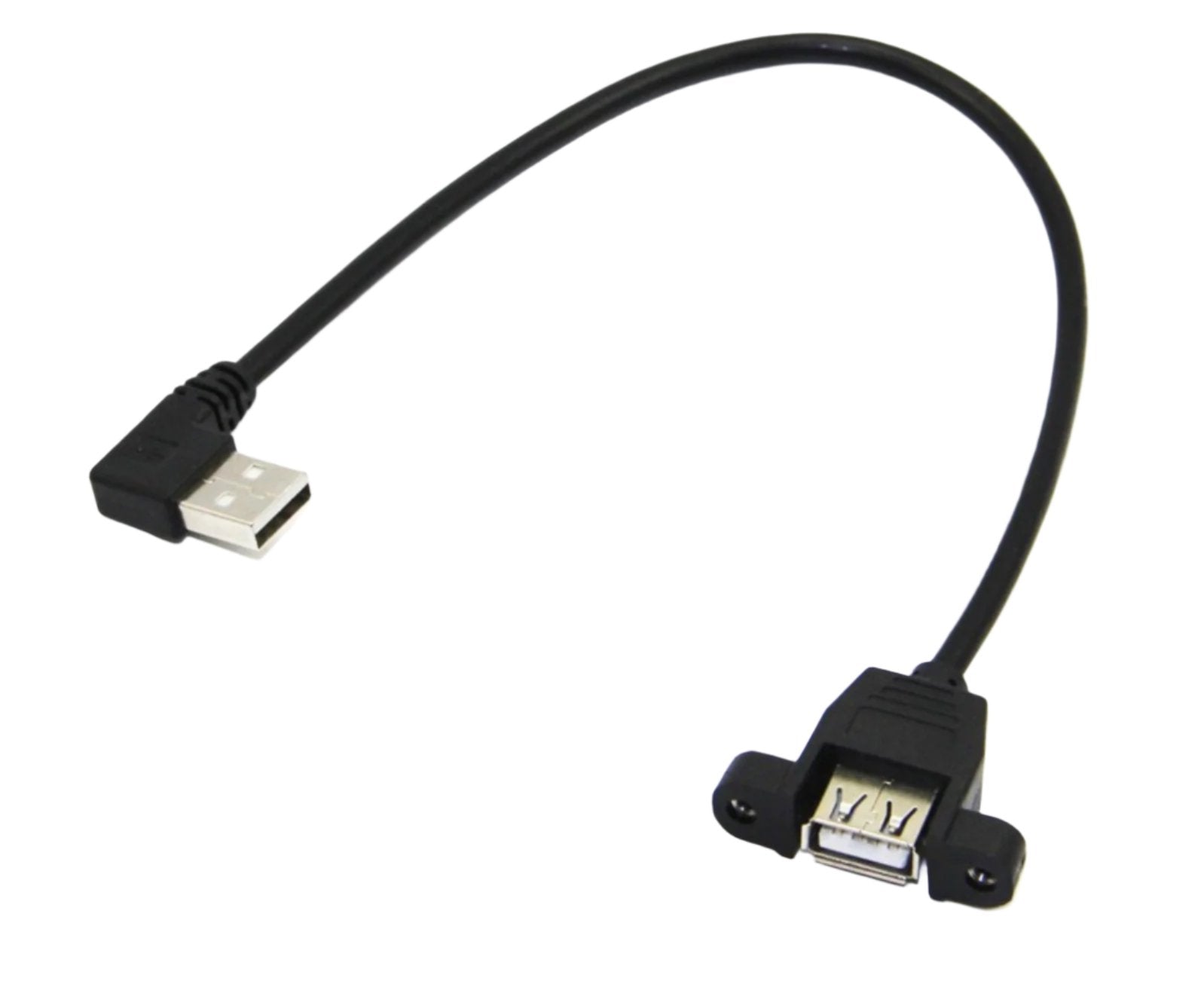 USB 2.0 Type A Male to Female Panel Mount Extension Cable 0.25m