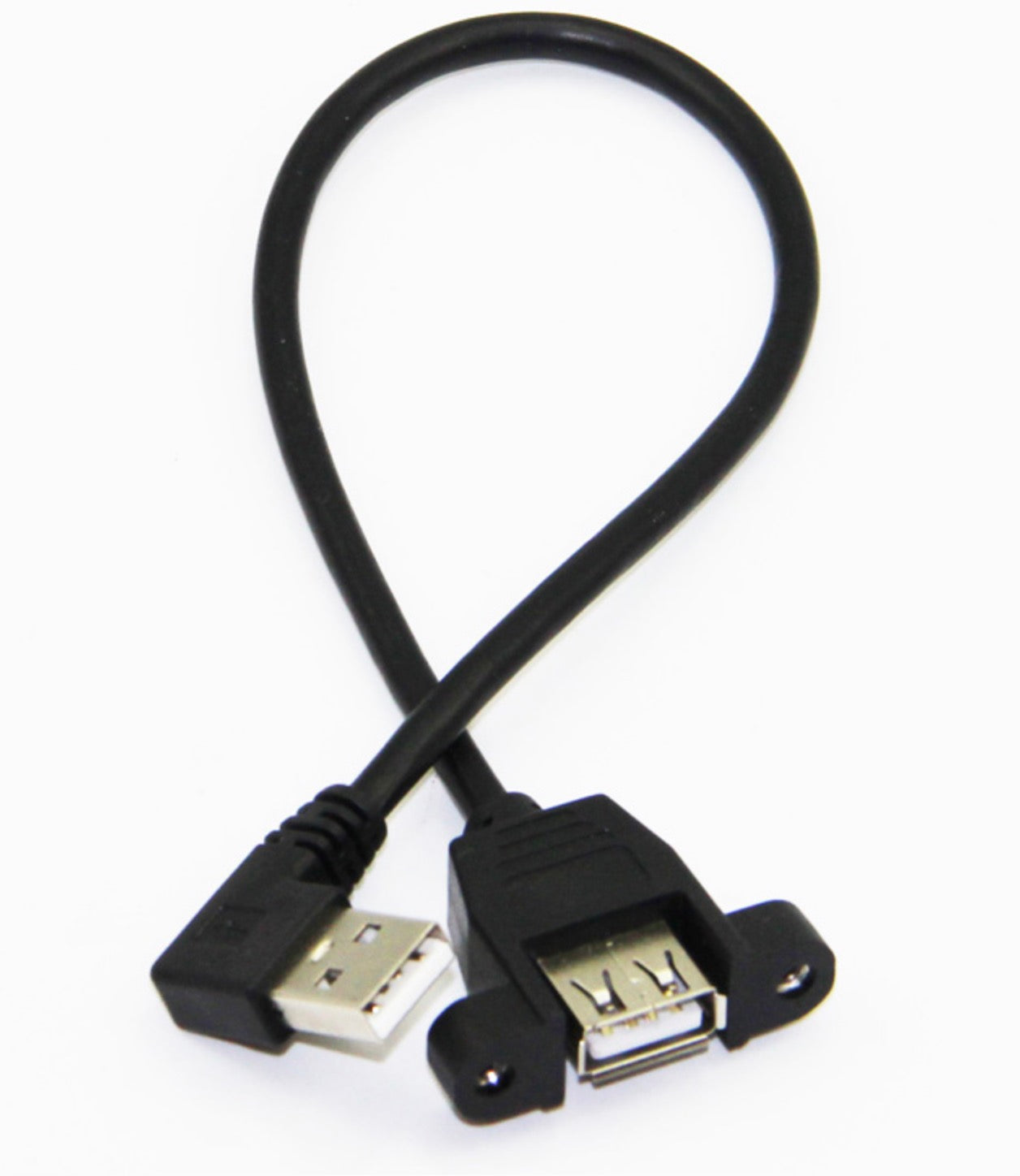 USB 2.0 Type A Male to Female Panel Mount Extension Cable 0.25m