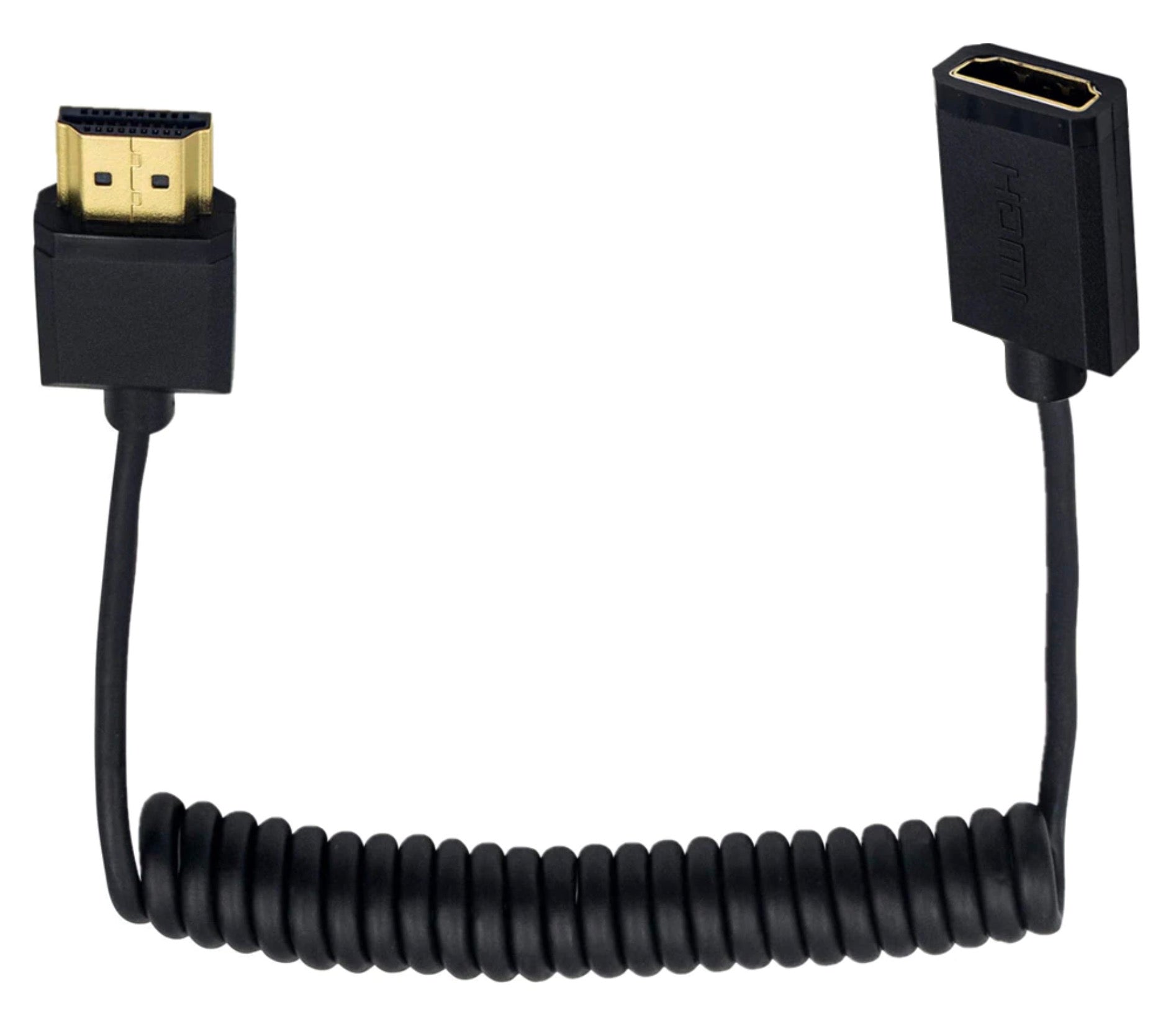 Ultra Slim HDMI Male to Female Coiled 4K Cable