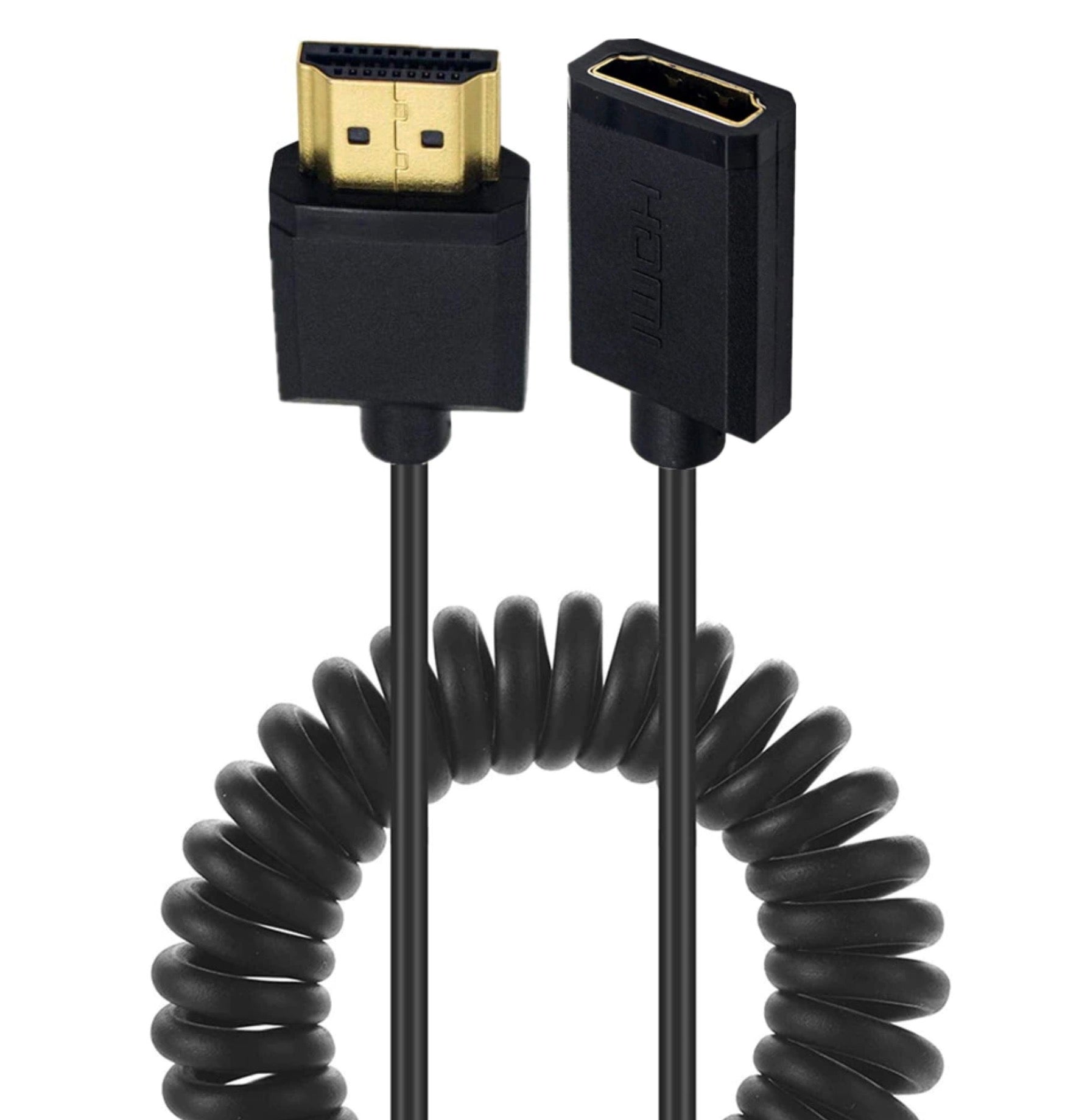 Ultra Slim HDMI Male to Female Coiled 4K Cable