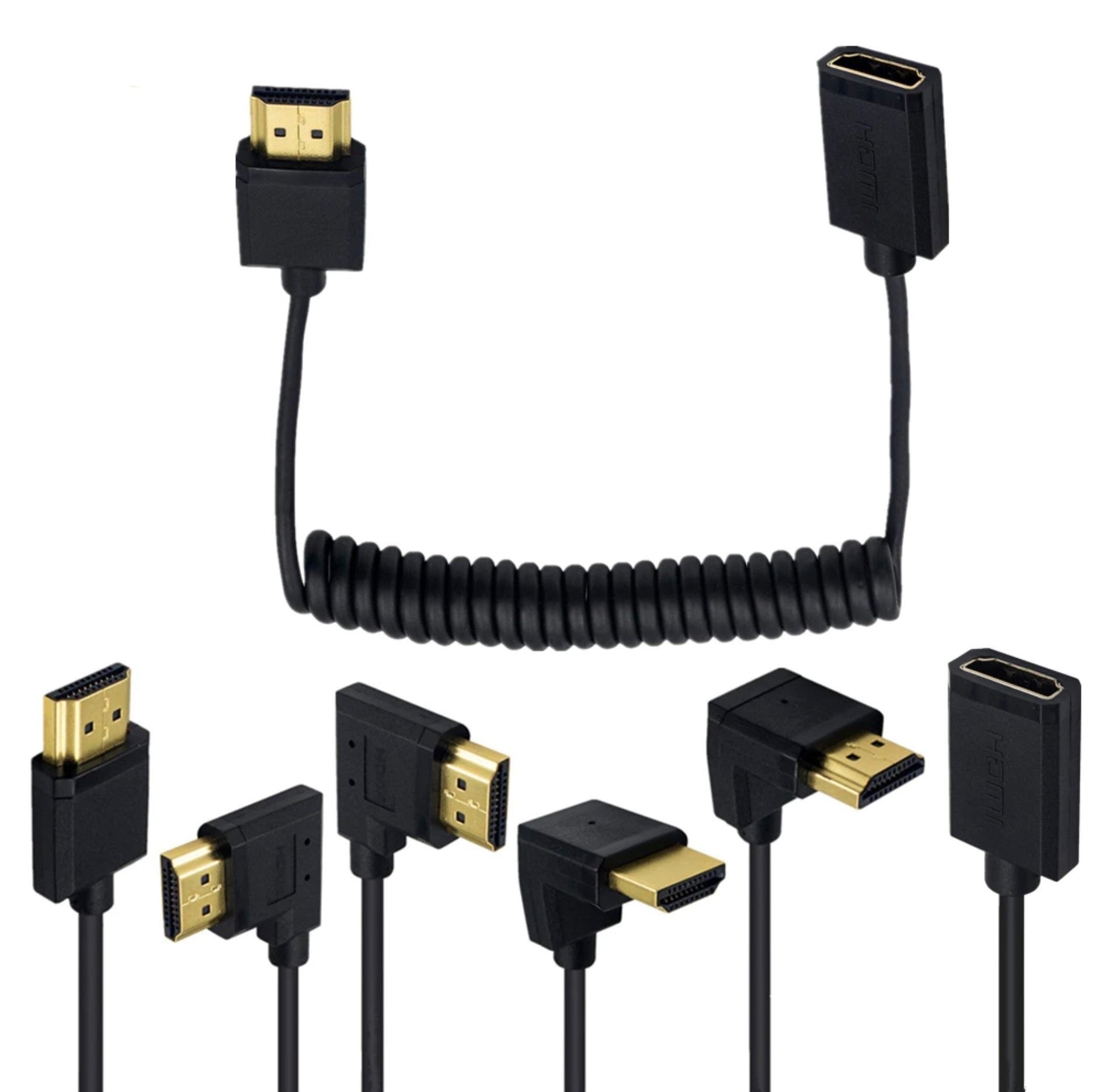 Ultra Slim HDMI Male to Female Coiled 4K Cable