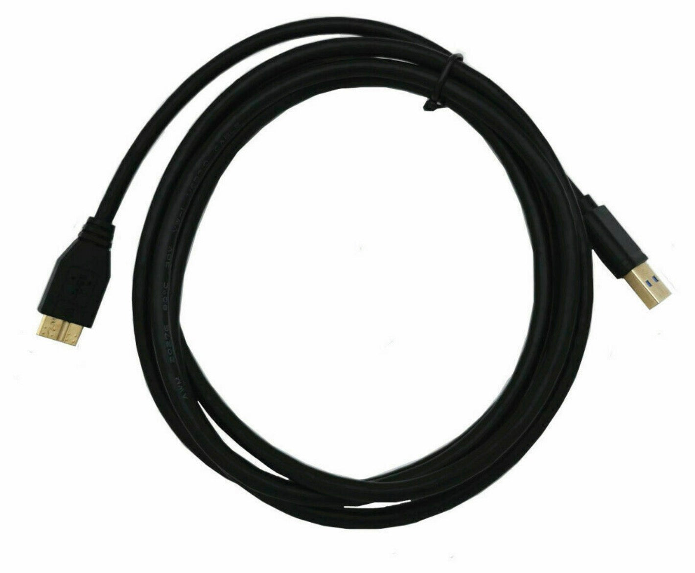 USB 3.0 Type A Male to USB 3.0 Micro-B Male Data Cable Gold Plated