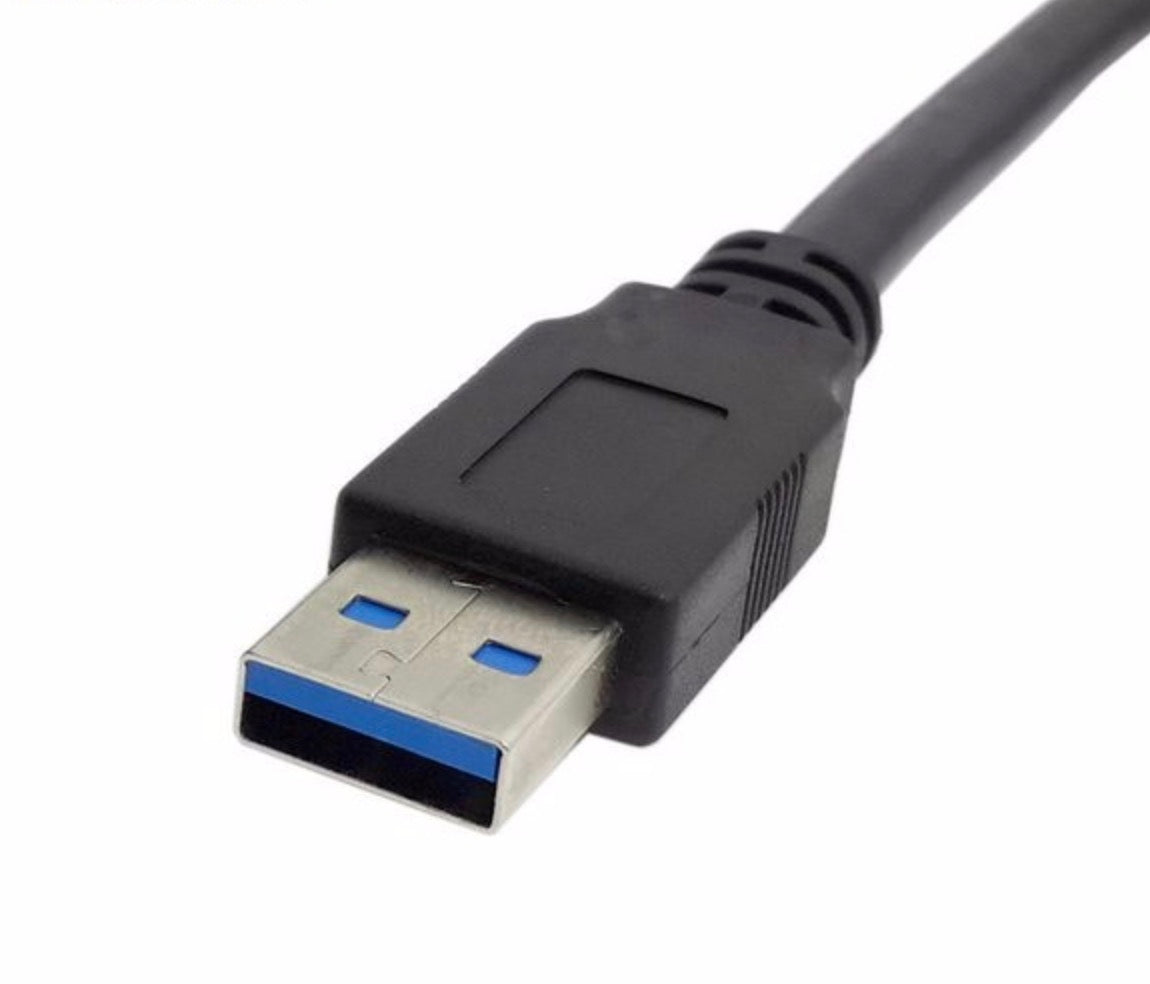 USB-A 3.0 Male to Micro B Angled Data Cable 1.2m