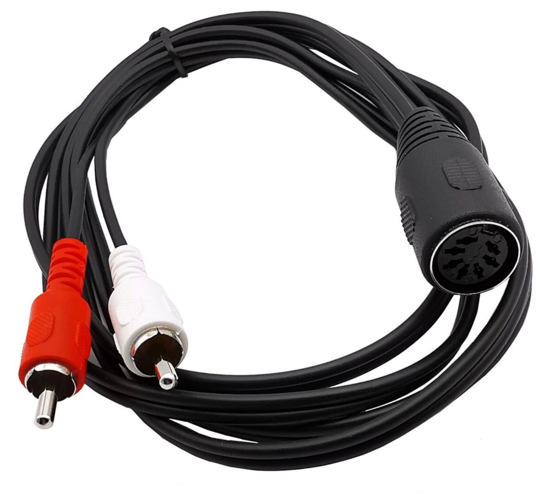 7-Pin Din Female to Dual RCA Male Audio Cable for Bang & Olufsen, Naim, Quad, Stereo Systems