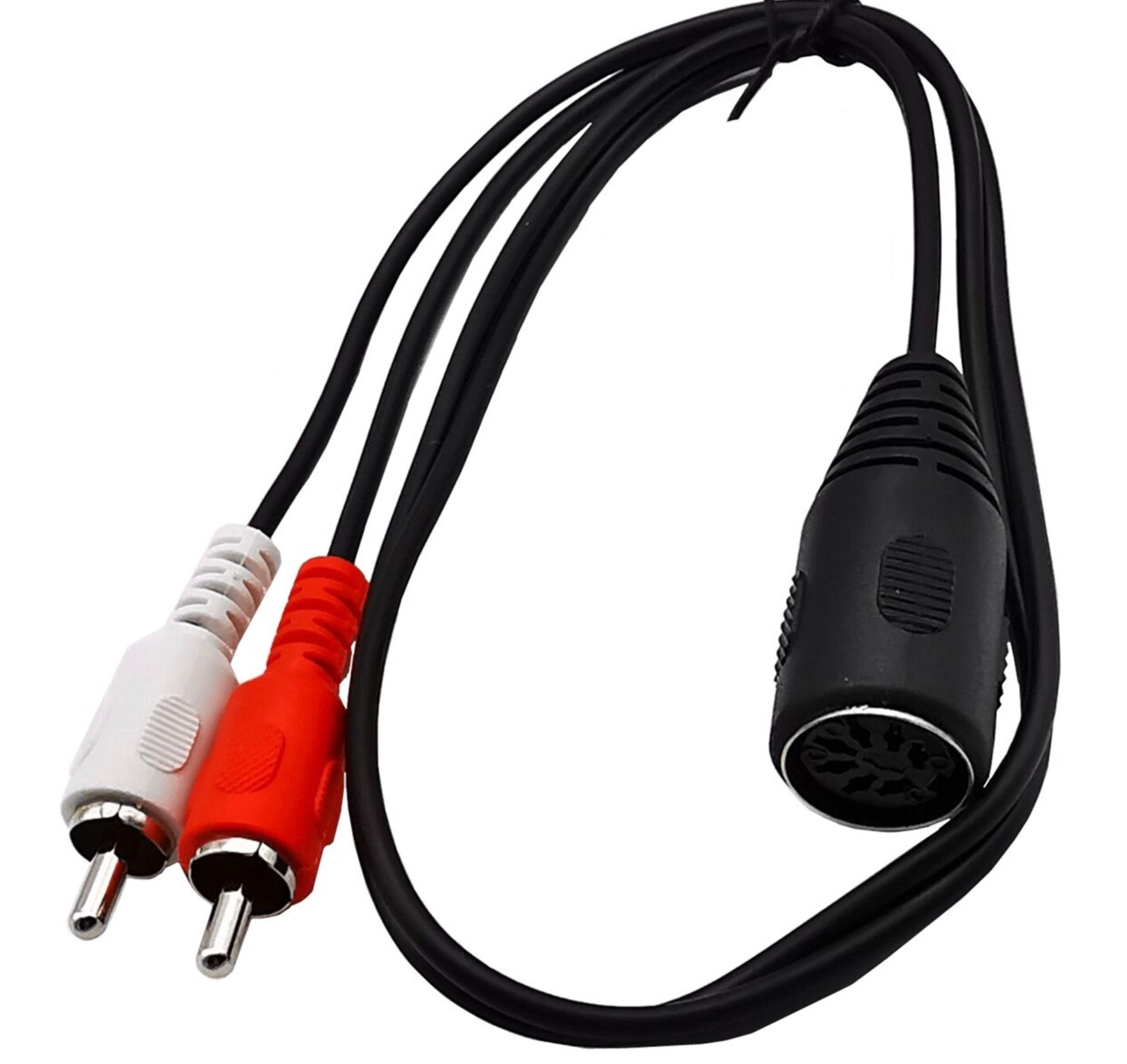 7-Pin Din Female to Dual RCA Male Audio Cable for Bang & Olufsen, Naim, Quad, Stereo Systems