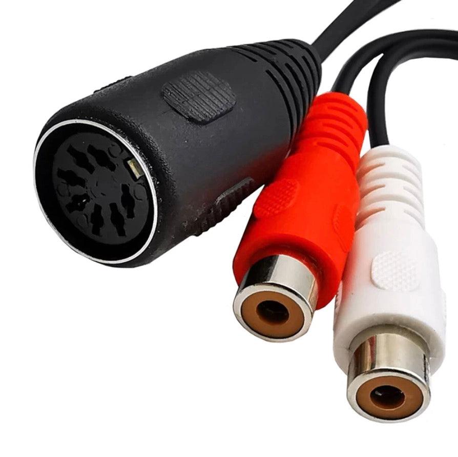 7-Pin DIN Female to Dual RCA Female Audio Stereo Cable for Bang & Olufsen