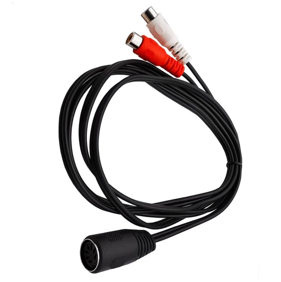 7-Pin DIN Female to Dual RCA Female Audio Stereo Cable for Bang & Olufsen