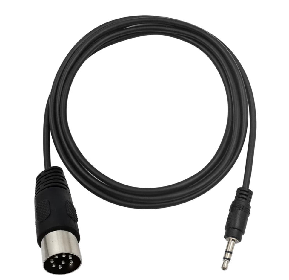 8-Pin Din Male to 3.5mm Speaker Audio Cable for Music and Video Systems