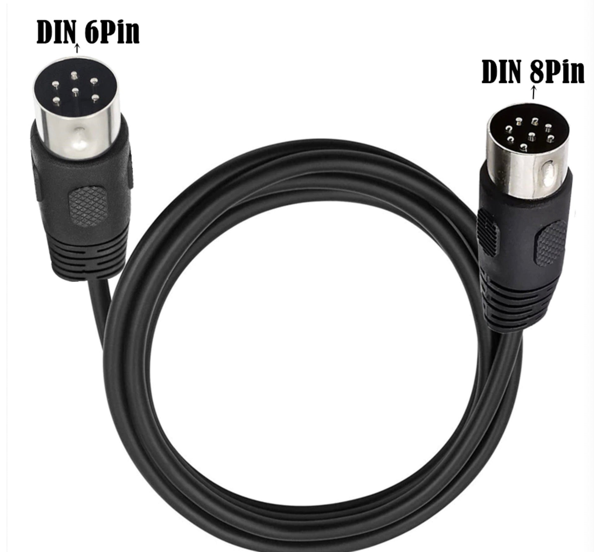 8-Pin Din Male to 6-Pin Male Audio Data Signal Cable  1.8m