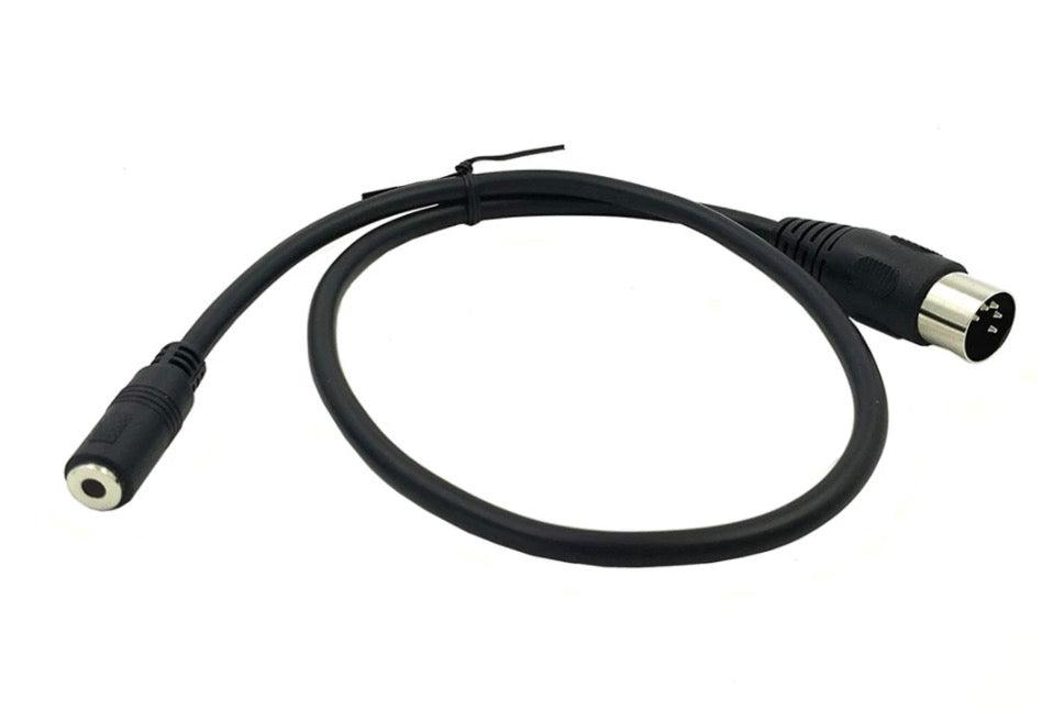 5-Pin DIN Male to 3.5mm Female Stereo Jack Input Cable for CD Player, VCR, DVD