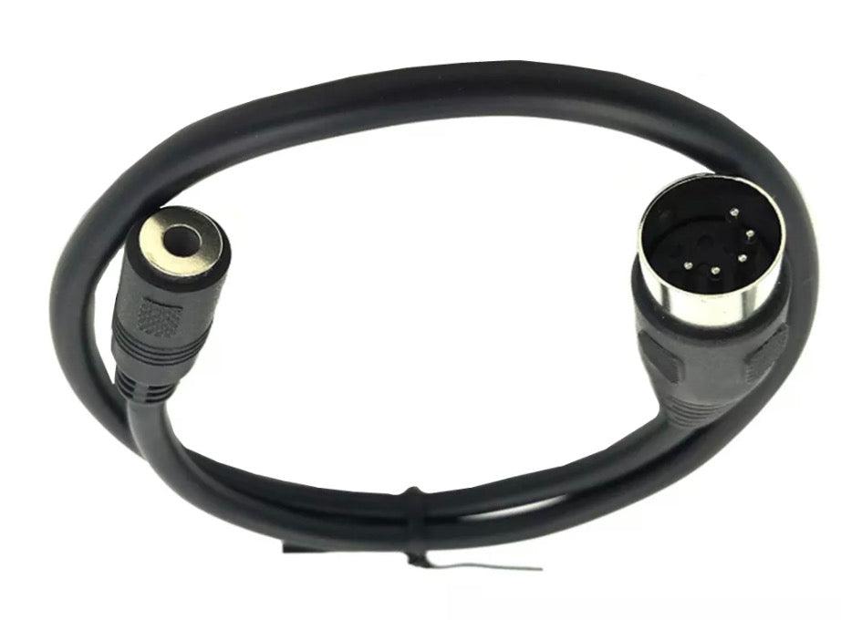 5-Pin DIN Male to 3.5mm Female Stereo Jack Input Cable for CD Player, VCR, DVD