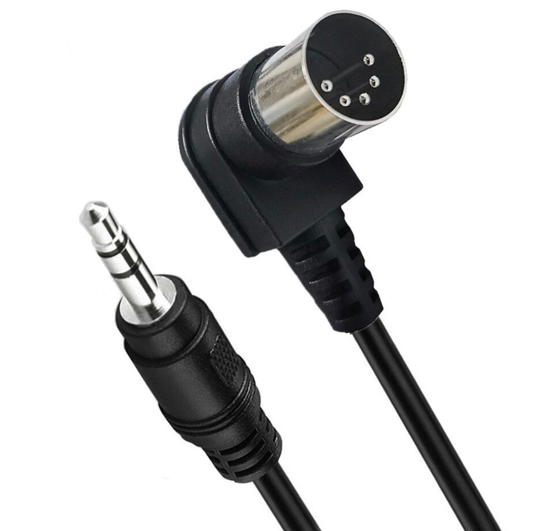 Angled 5-Pin Din Male to 3.5mm 1/8 inch TRS Male Jack Stereo Plug Converter Cable Audio Cable