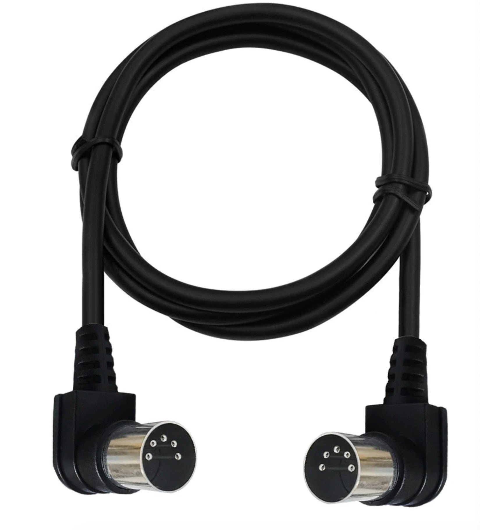 5-Pin Din MIDI Cable Angled Male to Male For MIDI Keyboard