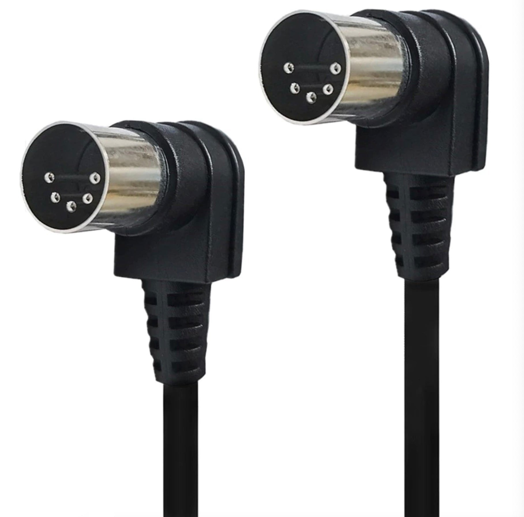 5-Pin Din MIDI Cable Angled Male to Male For MIDI Keyboard