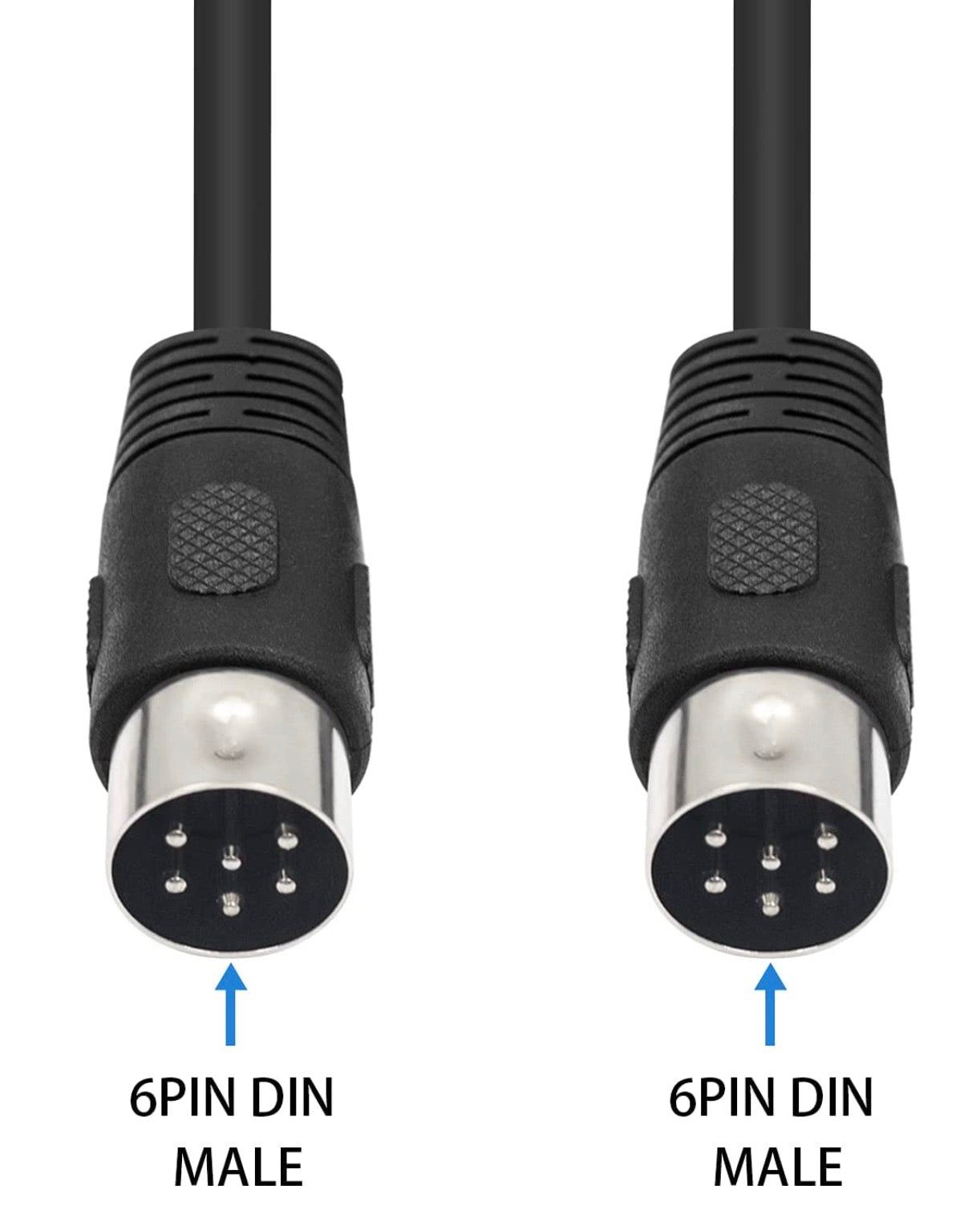 6-Pin Din Male to Male Audio Cable for Digital Audio Devices