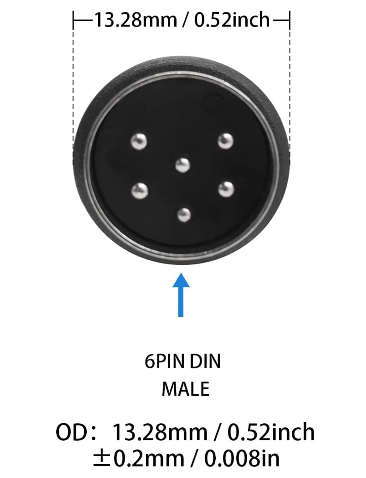 6-Pin Din Male to Male Audio Cable for Digital Audio Devices