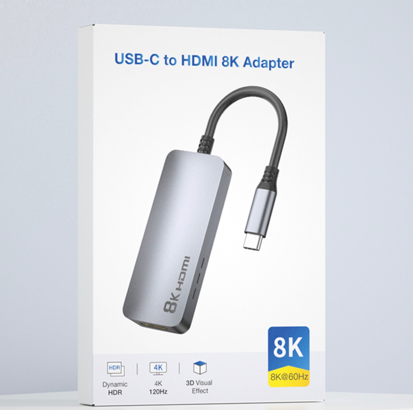 USB-C to HDMI Adapter 8K 60Hz 4K 120Hz Type-C to HDMI Cable