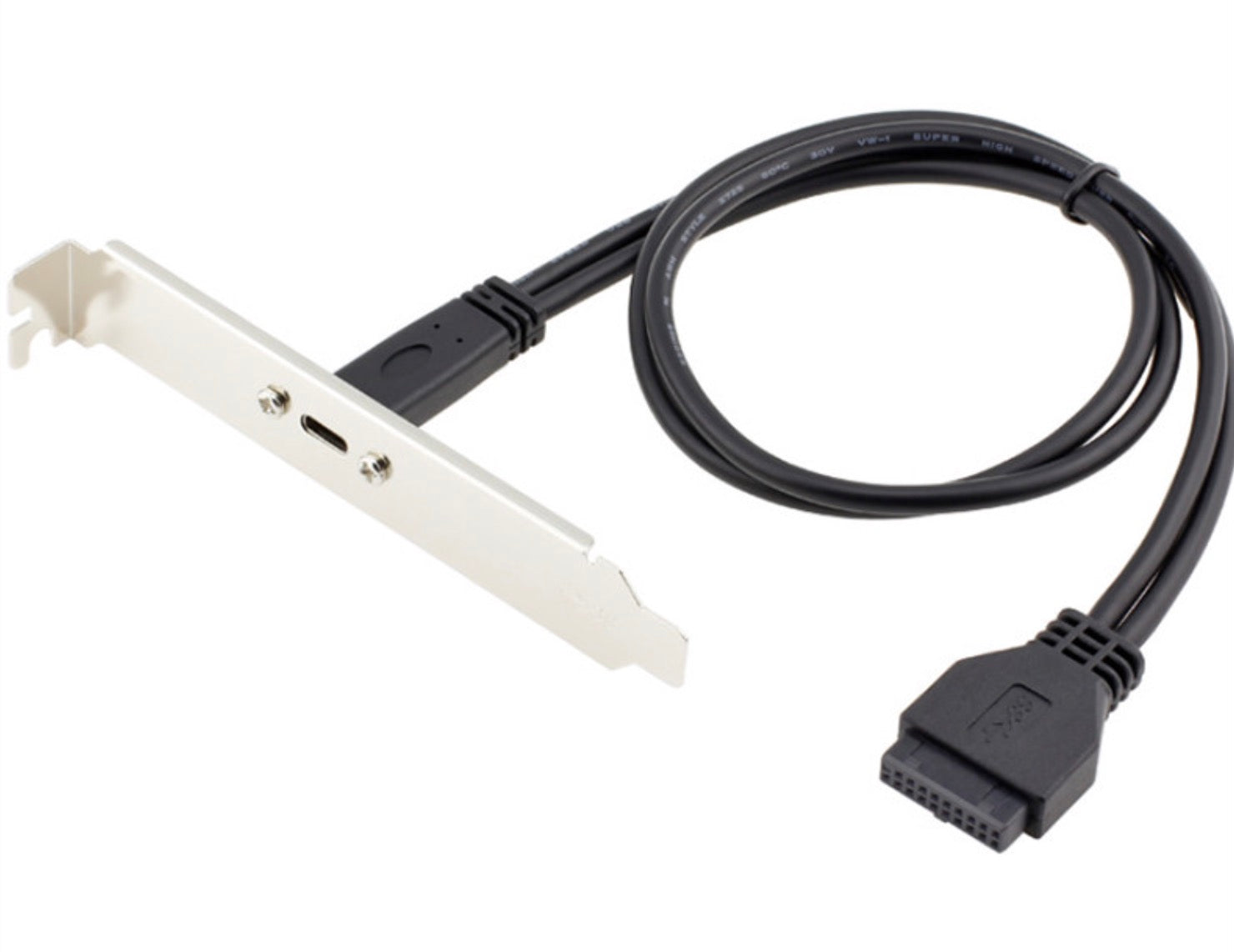 USB-C Female to USB 3.0 Motherboard 19-Pin Header Cable