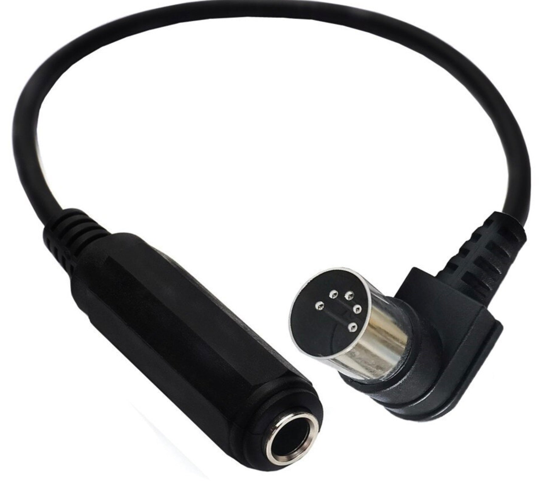 5-pin Din Male to 6.35mm (1/4") Female TRS Stereo Audio Cable 0.3m