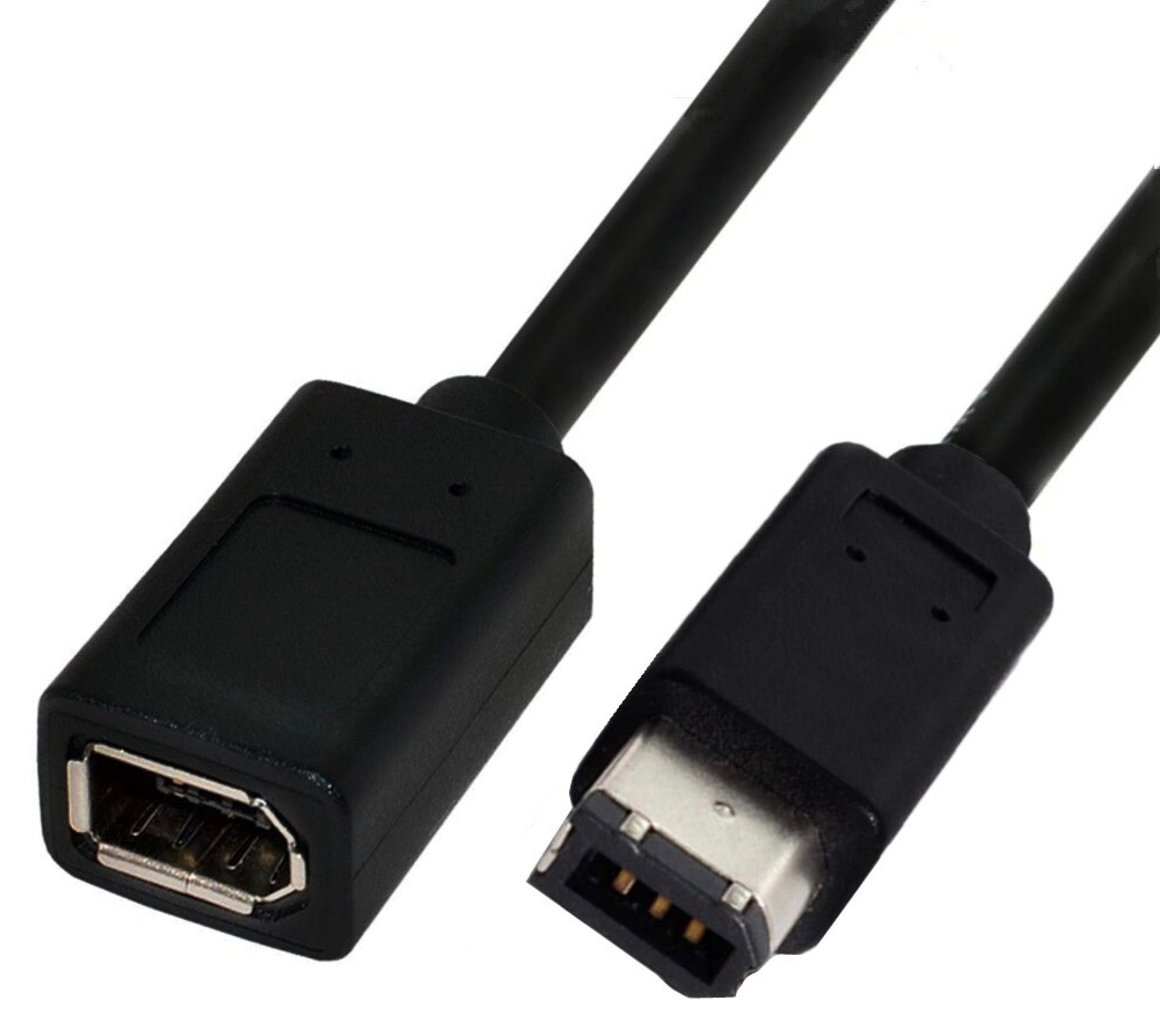 1394 6-Pin Female to 1394b 6-Pin Male FireWire 400 to 400 Extension Cable