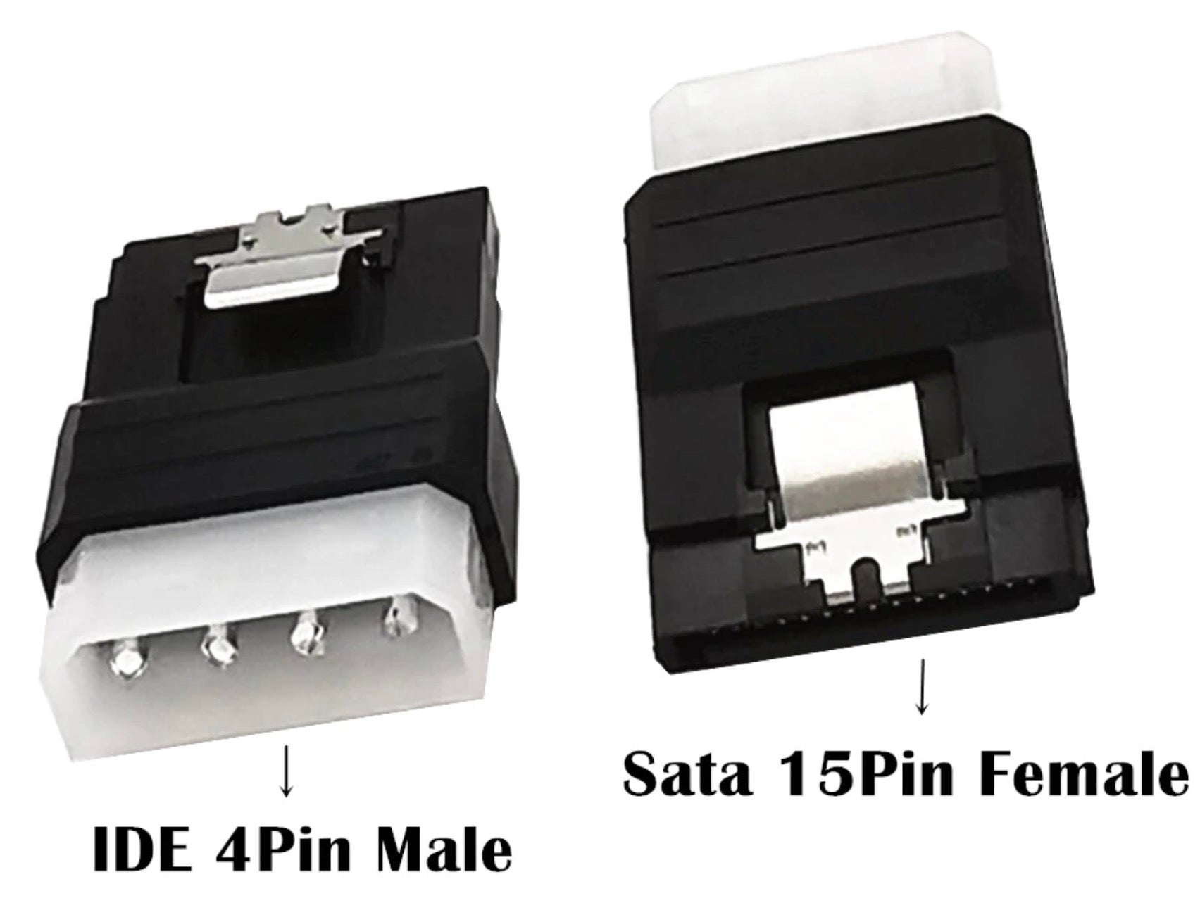 4-Pin Molex Male to SATA 15-Pin Female Power Adapter