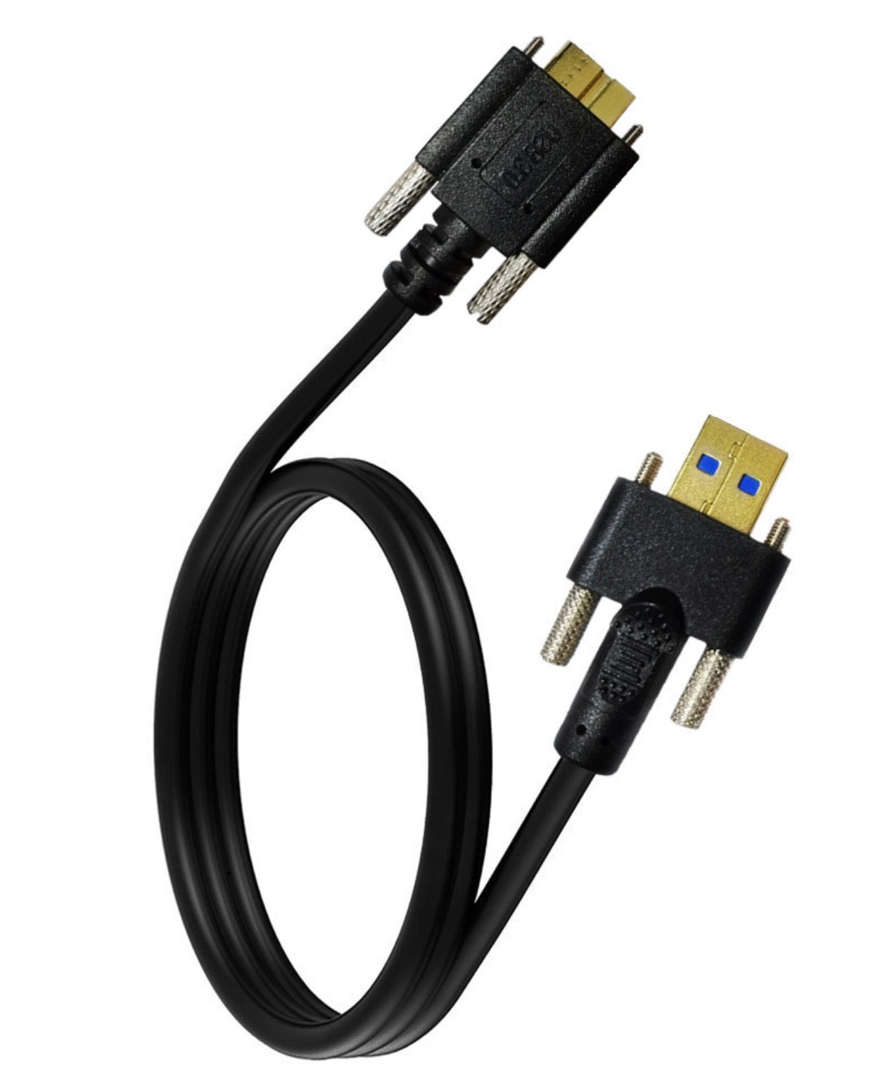 USB 3.0 A Male to Micro-B Male with Dual M3 Screw Locking Cable