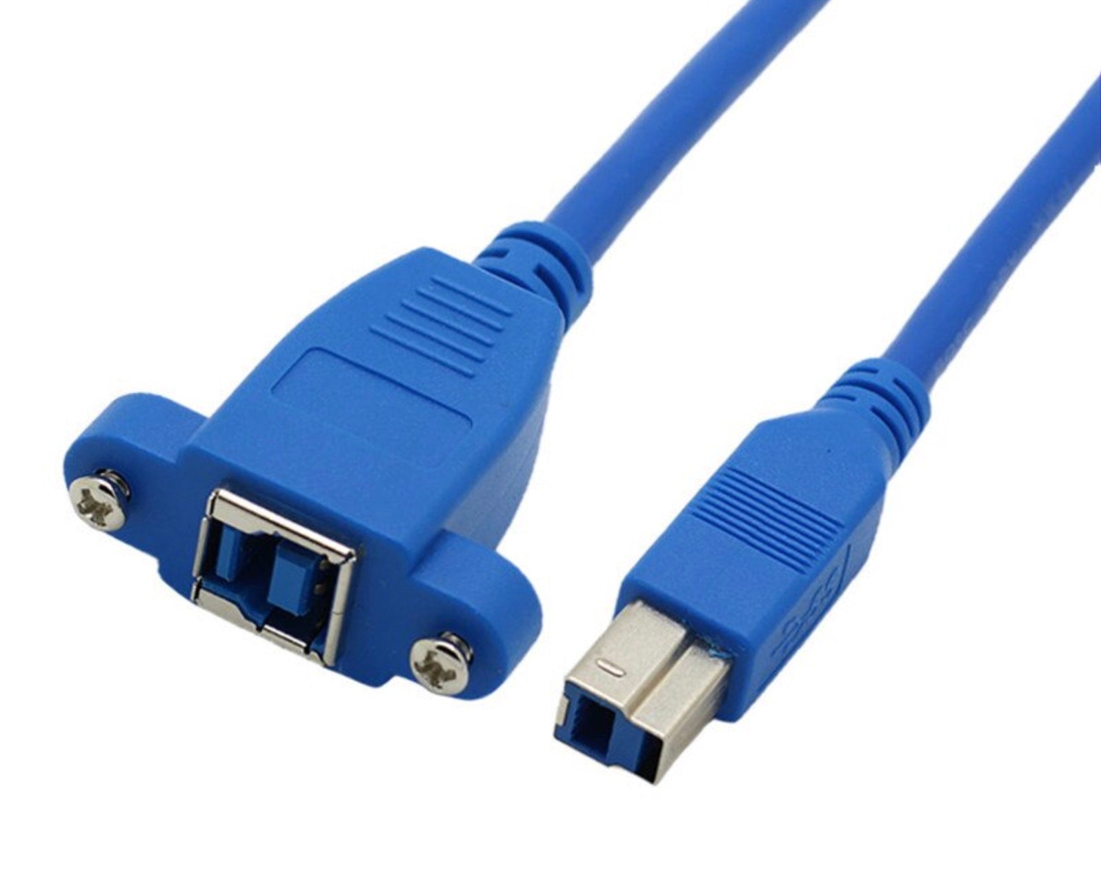 USB 3.0 Type B Male to Female Printer Extension Cable with Panel Mount 50cm