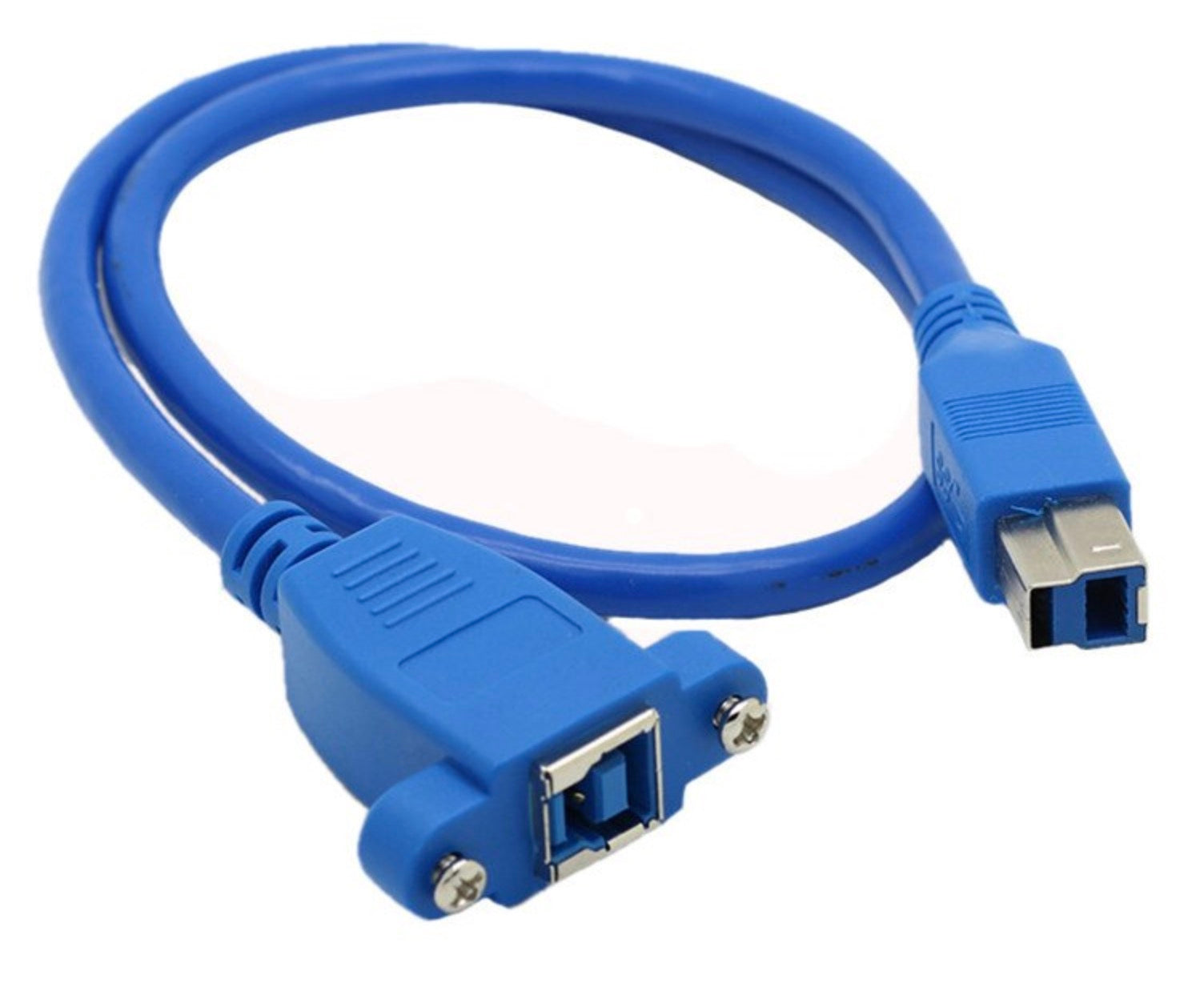 USB 3.0 Type B Male to Female Printer Extension Cable with Panel Mount 50cm