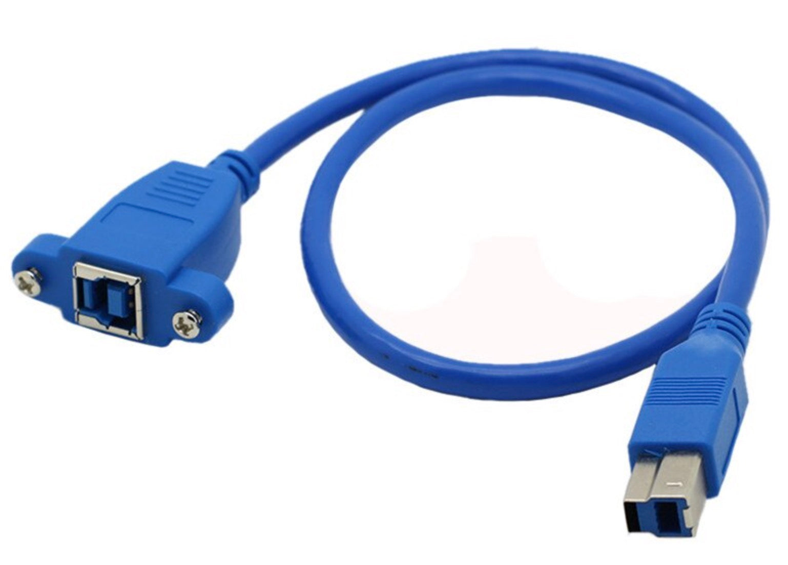 USB 3.0 Type B Male to Female Printer Extension Cable with Panel Mount 50cm