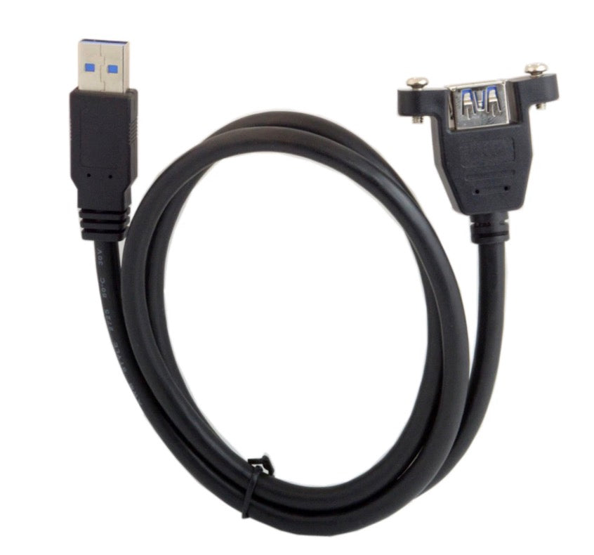 USB 3.0 Type A Male to Female Panel Mount Extension Cable 3m