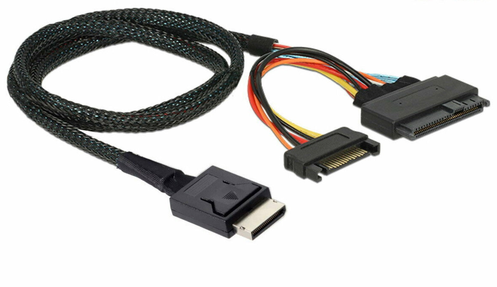 OCuLink (SFF-8611 4i) to U.2 U.3 (SFF-8639) NVME PCIe PCI-Express SSD Cable