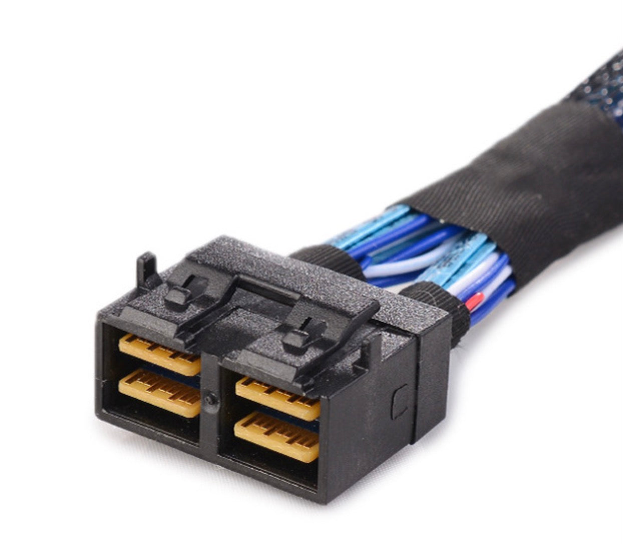 Mini HD SAS 72Pin SFF-8643 8i to U.2 SFF-8639 x 2 Power 15Pin Cable 0.8m