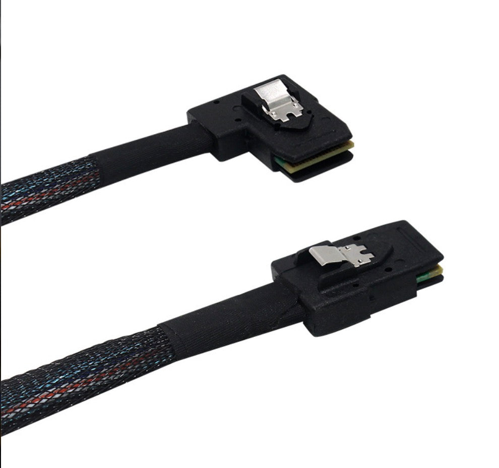 Internal Mini SAS 36Pin SFF-8087 to SFF-8087 Angled Mini SAS 36Pin Cable 0.8m