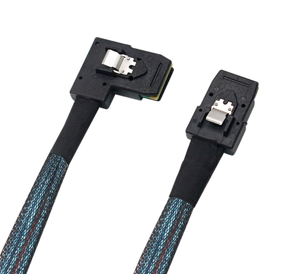 Internal Mini SAS 36Pin SFF-8087 to SFF-8087 Angled Mini SAS 36Pin Cable 0.8m