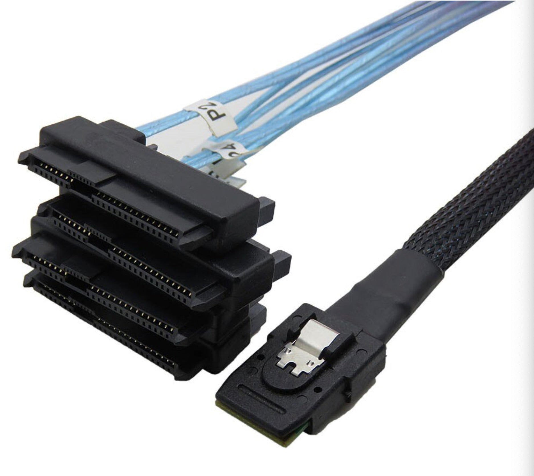 Internal Mini SAS 36Pin SFF-8087 to 4 x 29Pin SFF-8482 SATA Power Cable