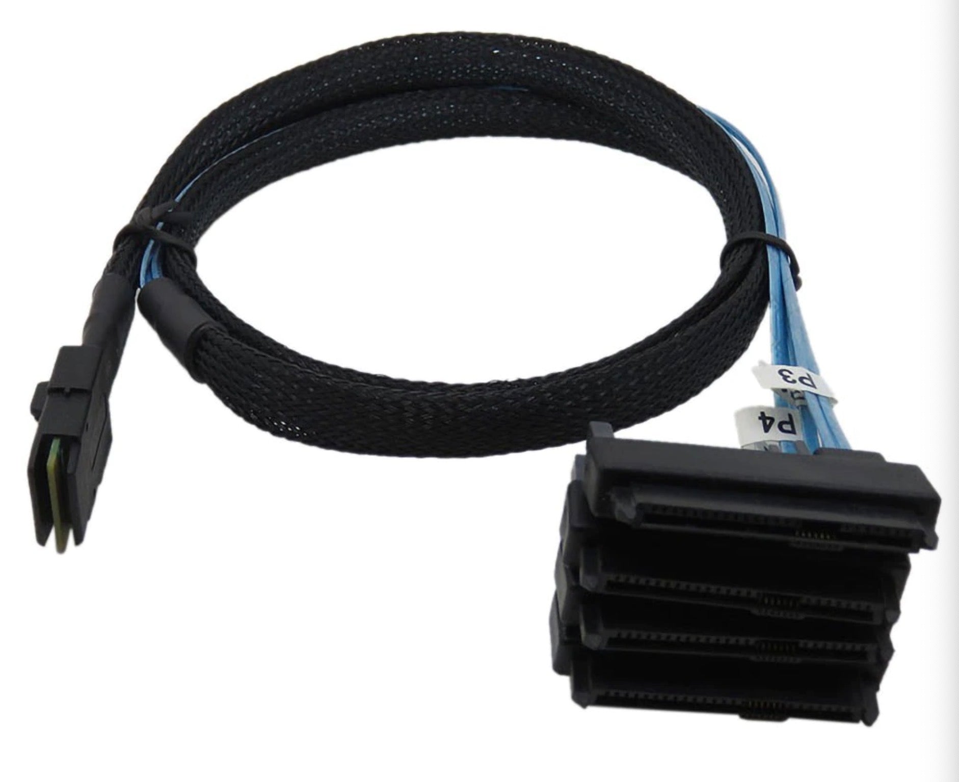 Internal Mini SAS 36Pin SFF-8087 to 4 x 29Pin SFF-8482 SATA Power Cable