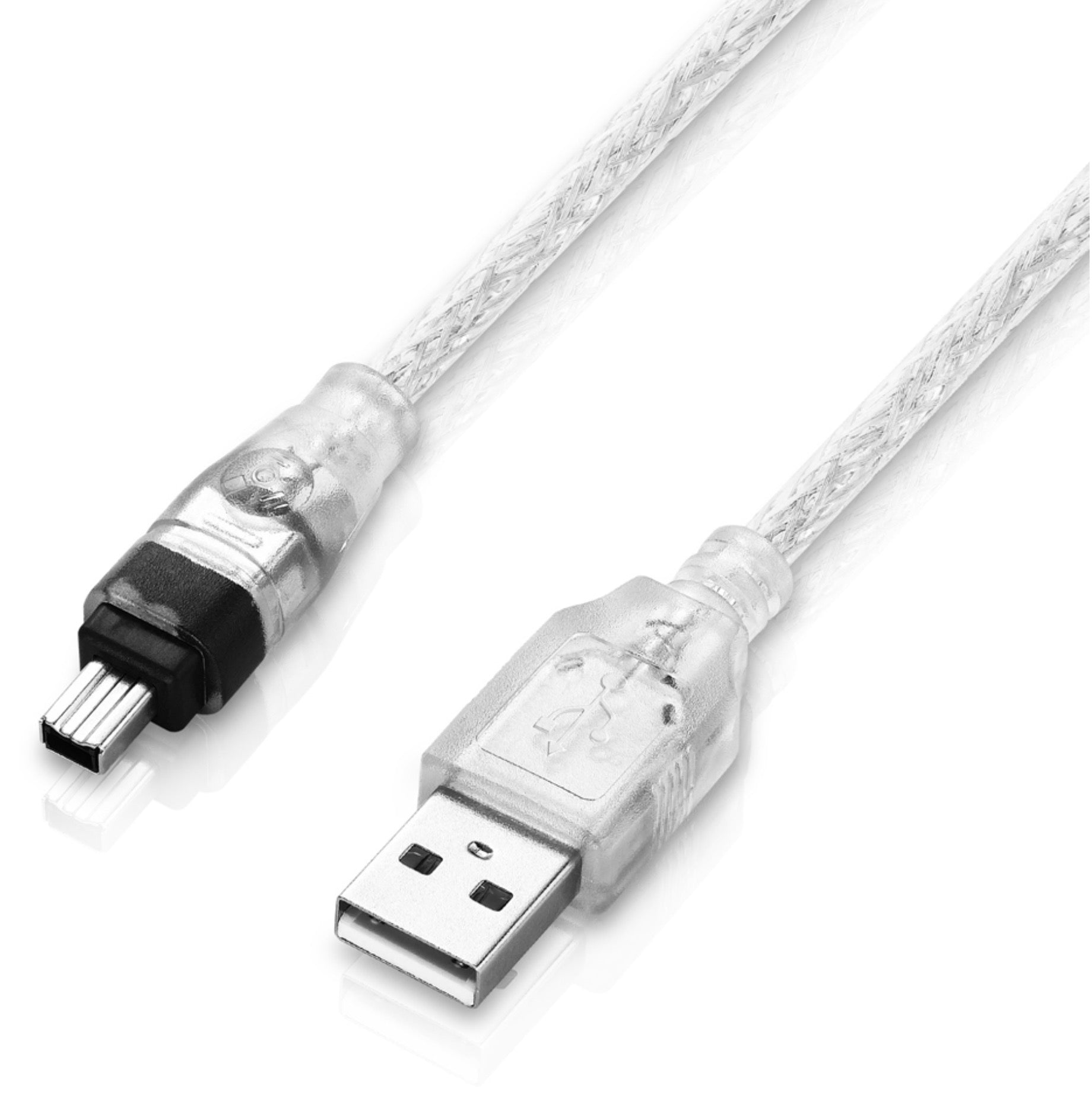 Firewire to USB Cable, IEEE 1394 4 Pin to USB Converter | Male to Male iLink Firewire DV Adapter 1.5m