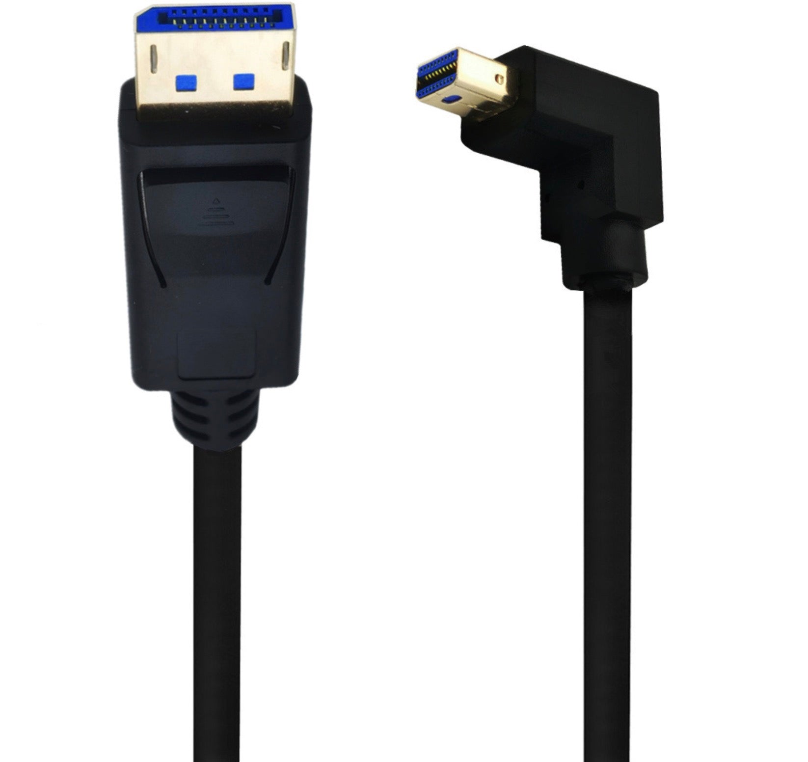 DisplayPort 1.4 8K Male to Mini DisplayPort Angled Male Cable 0.3m