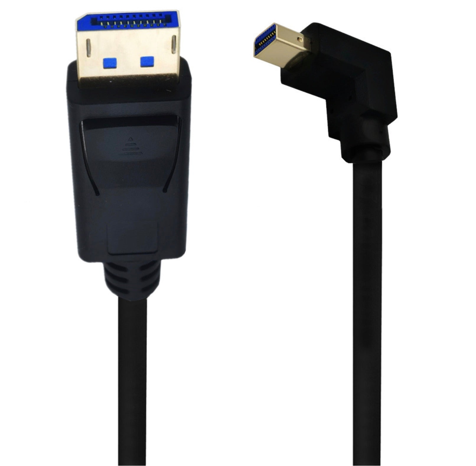 DisplayPort 1.4 8K Male to Mini DisplayPort Angled Male Cable 0.3m