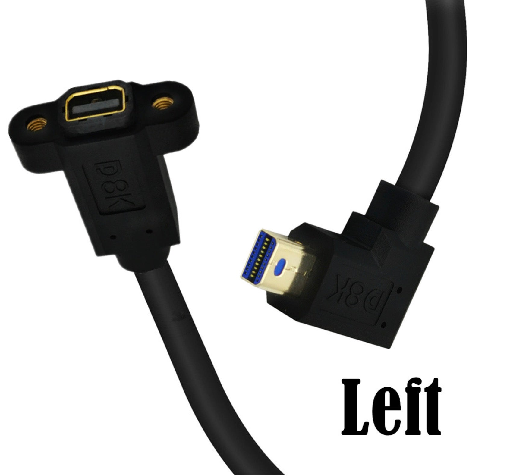 Mini DisplayPort 1.4 8K Male to Female Panel Mount Extension Cable - 0.3m