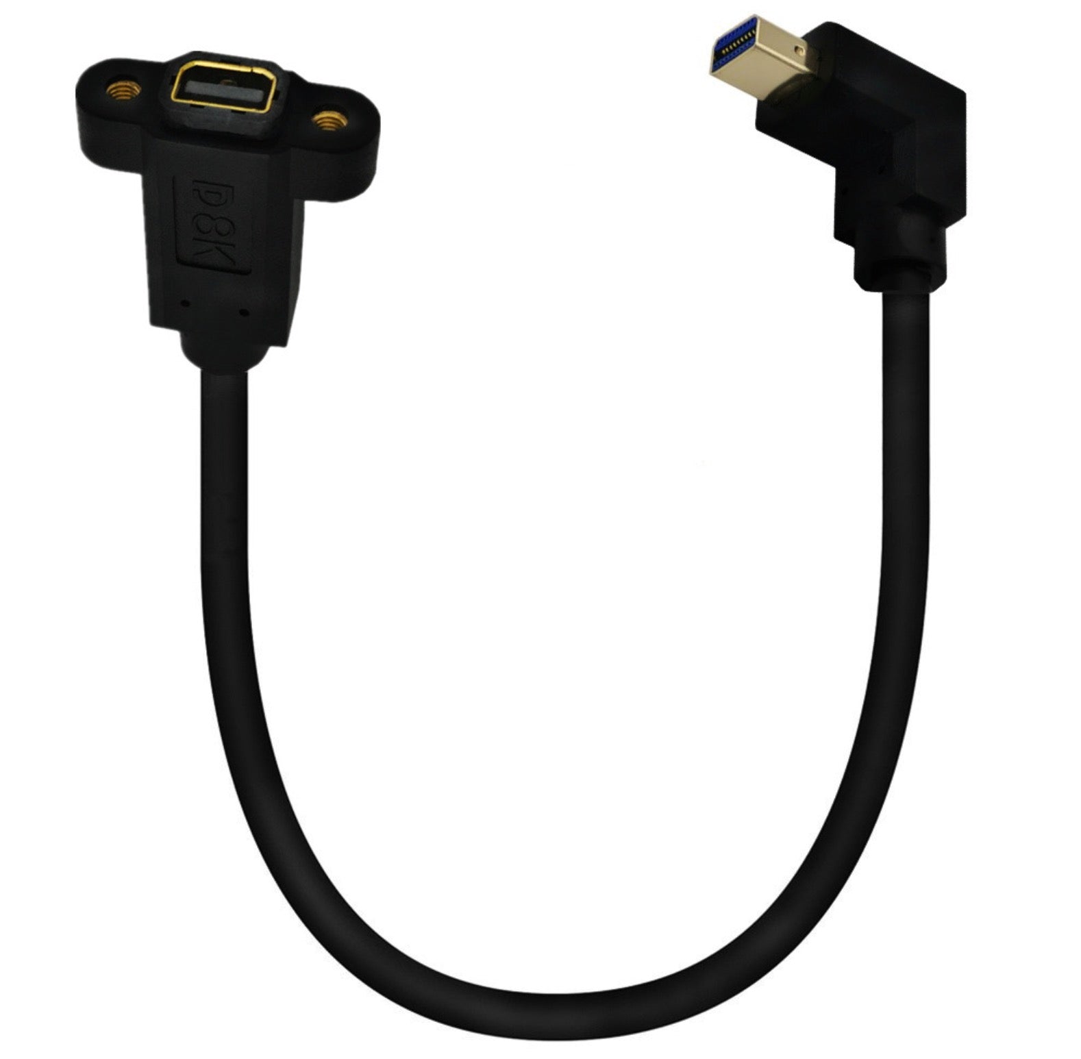 Mini DisplayPort 1.4 8K Male to Female Panel Mount Extension Cable - 0.3m