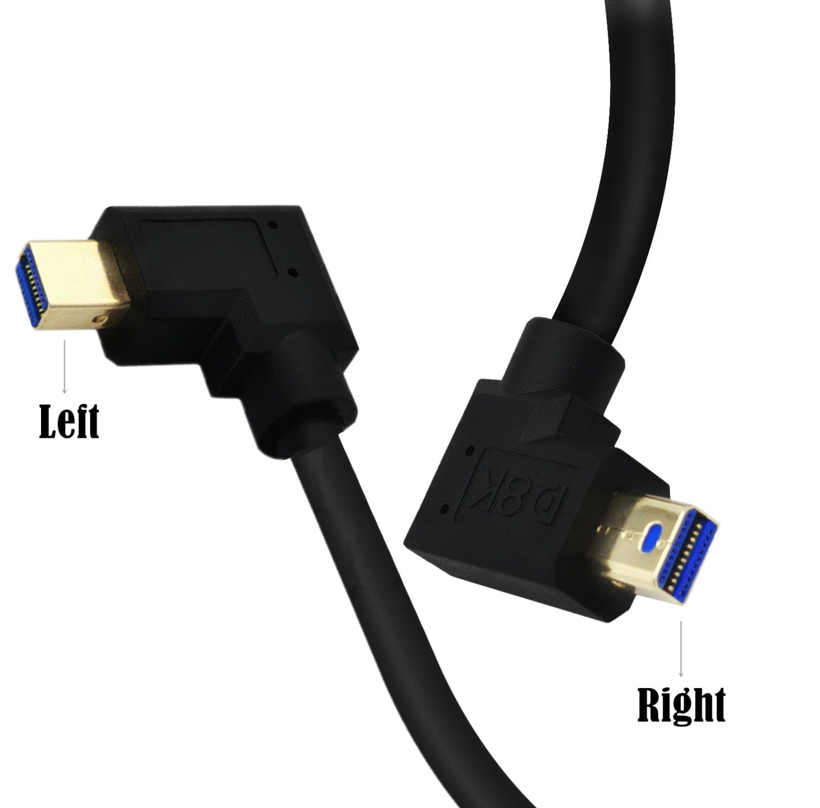 Mini Displayport Male to Male Angled Video Extension Cable 8k 1.4 60Hz 30cm