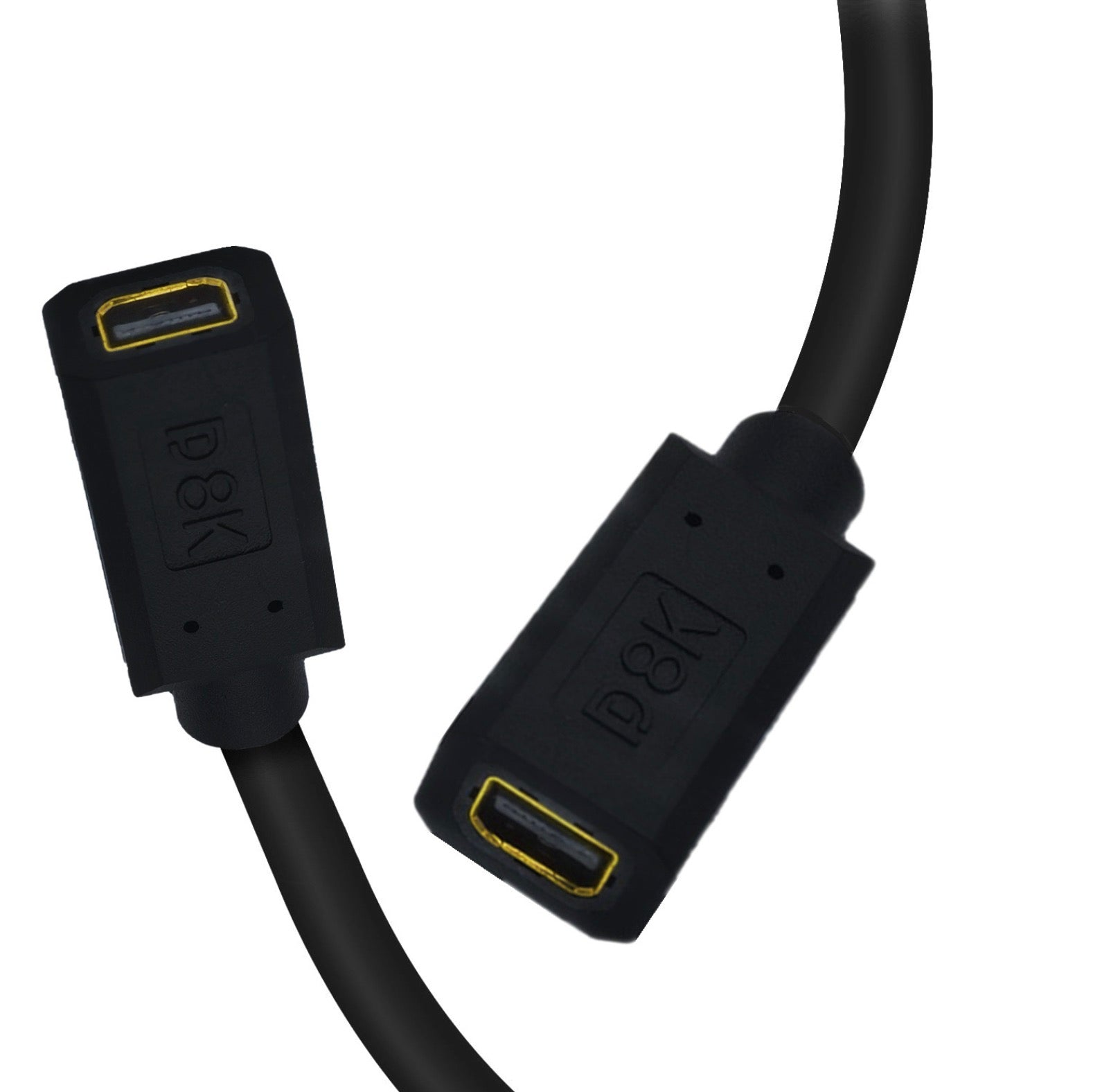 8K Mini DisplayPort 1.4 Female to Female Extension Cable 30cm