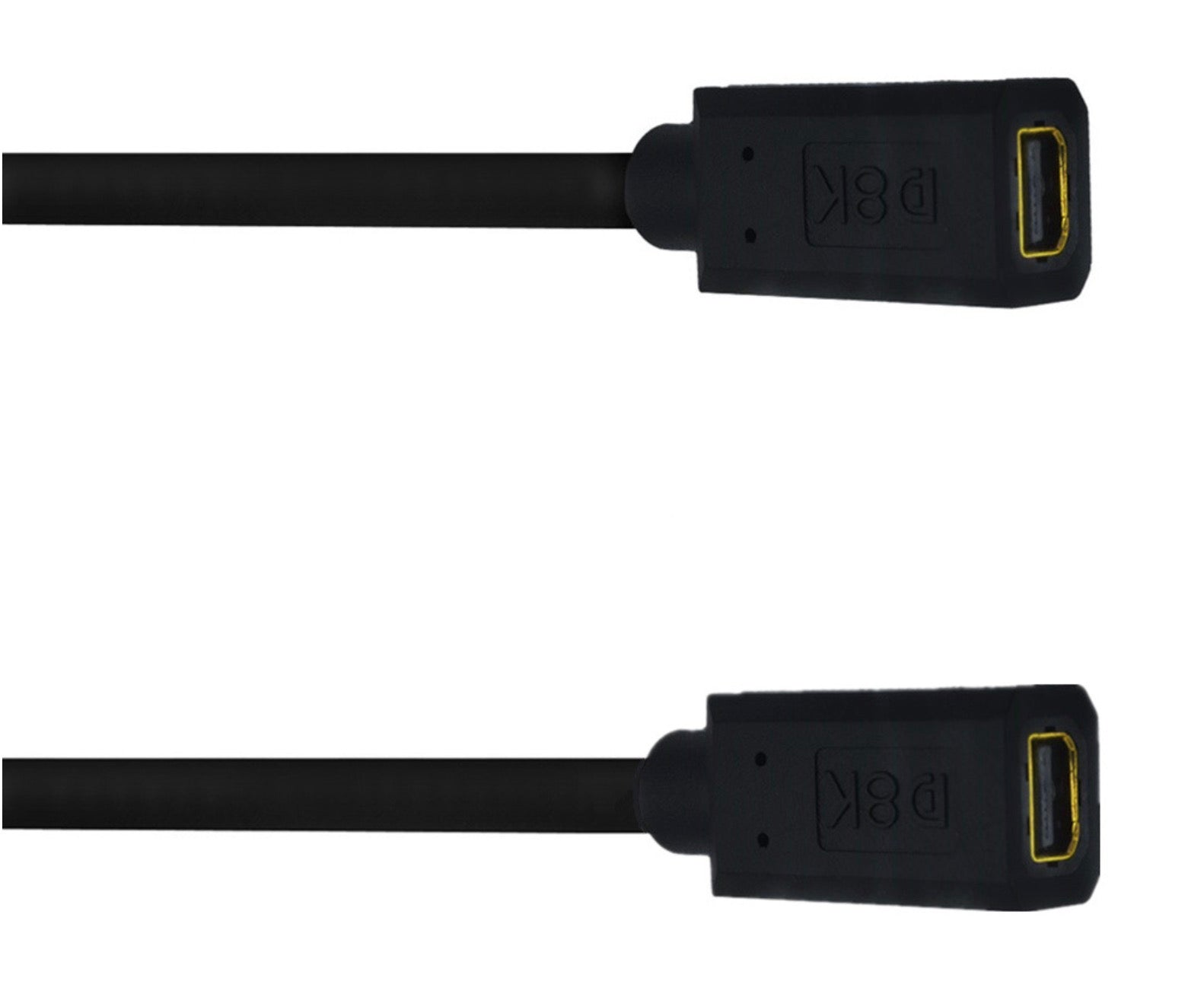 8K Mini DisplayPort 1.4 Female to Female Extension Cable 30cm