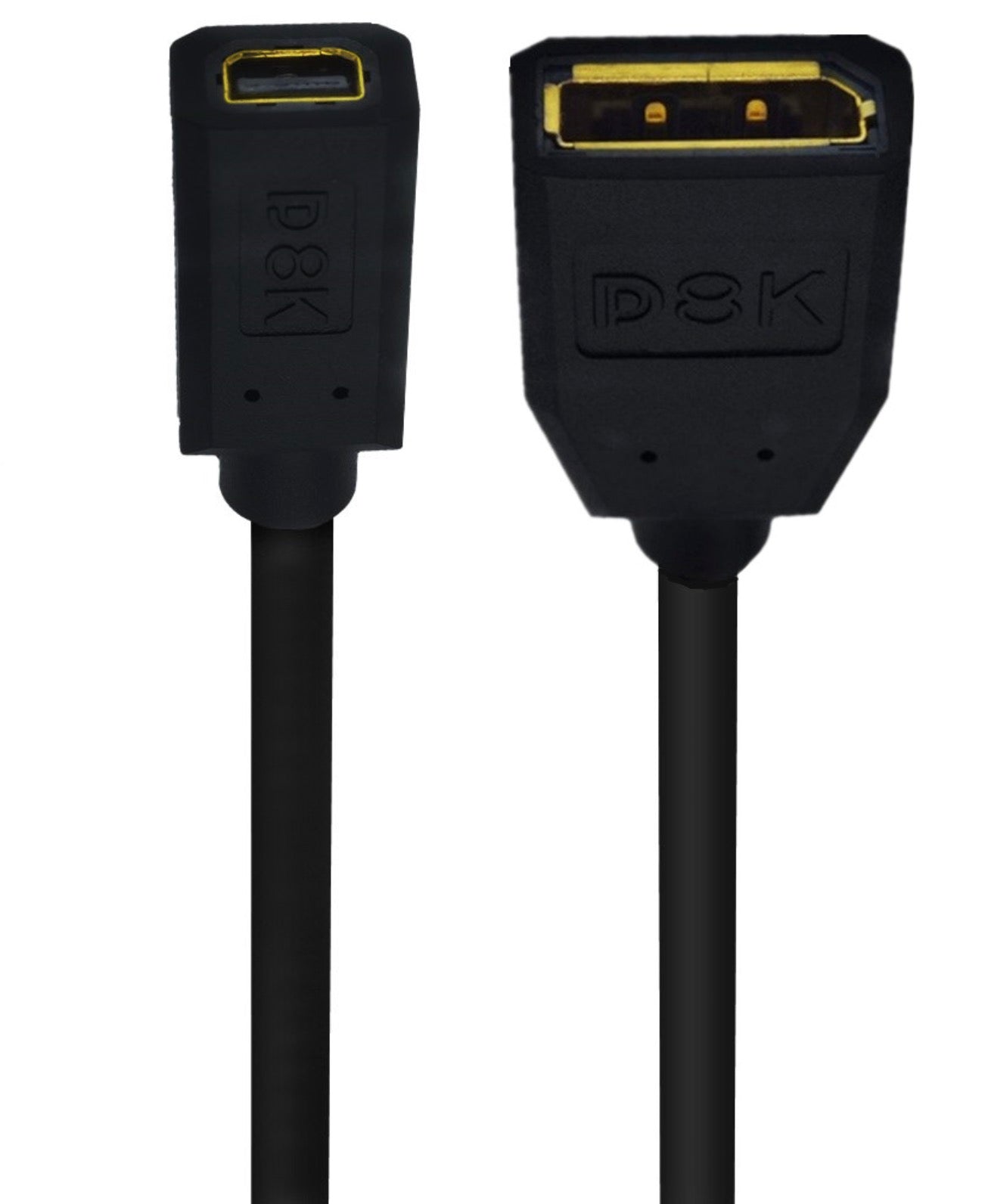 8K DisplayPort 1.4 Female to Mini DisplayPort Female Extension Cable