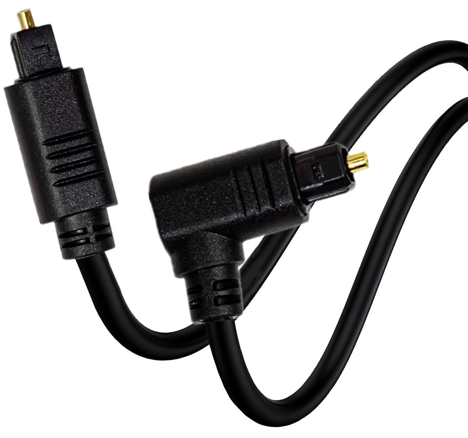 Toslink Optical Male to Male Angled Audio Cable for Sound Bars and Home Theatre Systems