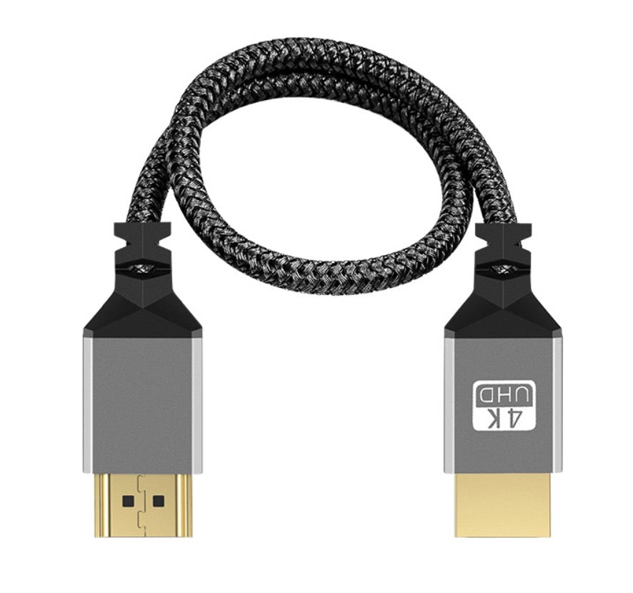 HDMI 2.0 4K@60Hz Male to Male Video braided Cable 0.3m