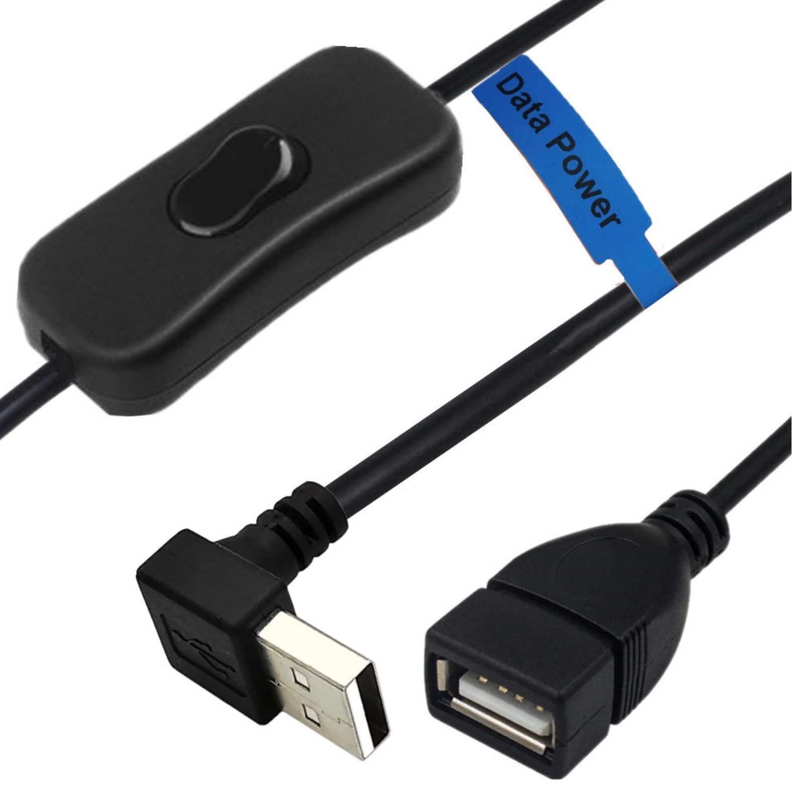USB 2.0 A Male to Female Data Charging Extension Cable with On/Off Switch