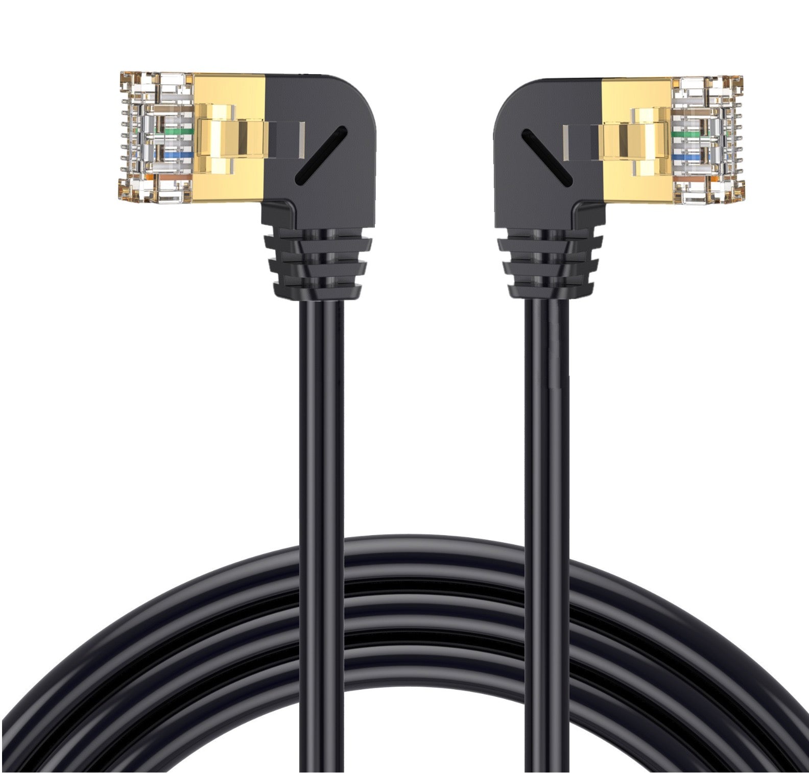 CAT8 RJ45 Ethernet Cable 40Gbps 2000Mhz High Speed Gigabit SFTP LAN Network (Right to Left) 0.5m
