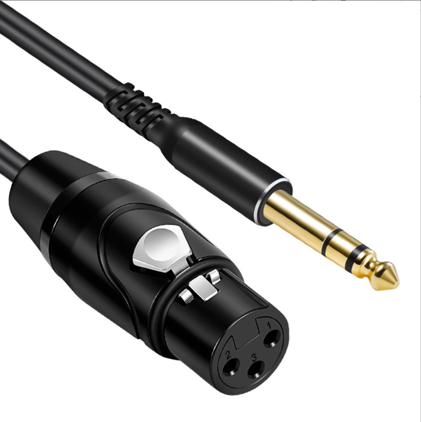 6.3mm TRS Stereo Male to 3Pin XLR Female Balanced Microphone Cable 5m